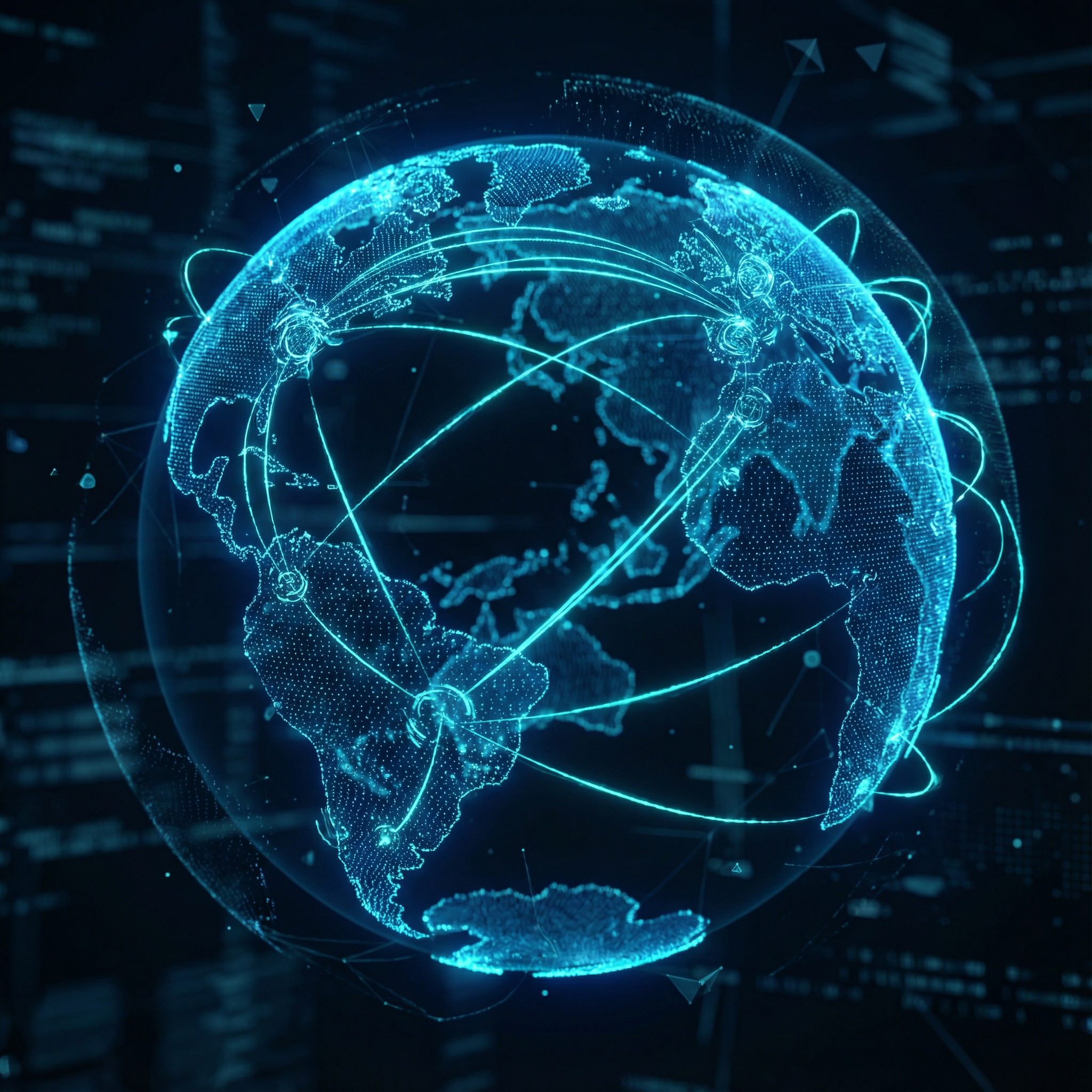 Global threat network visualization